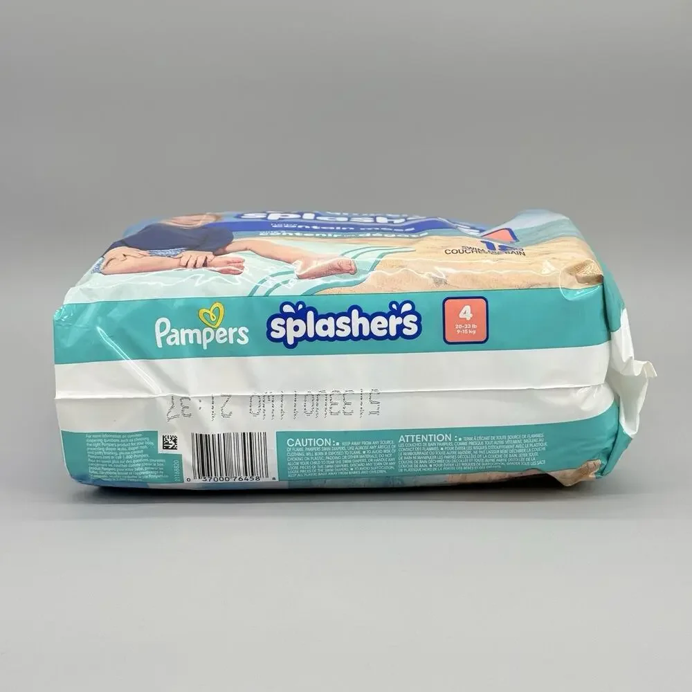 Pampers Splashers Disposable Swim Size Diapers Size 4 (20-33LBS) 18-Pack